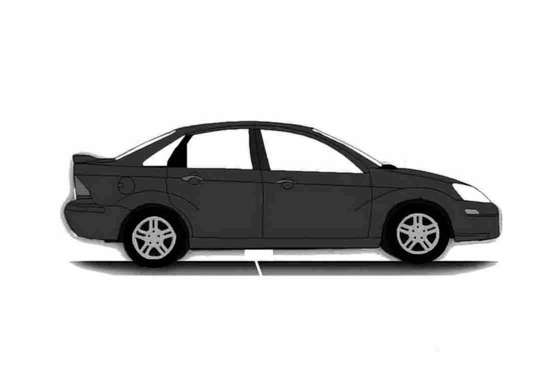 Blueprint Ford Focus ZTS Sedan 2000 A4 Photo Print