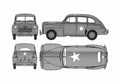 Blueprint Ford Fordor Staff Car Wagon 1942 A4 Photo Print