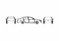 Blueprint Ford Fusion Sedan 2007 A4 Photo Print