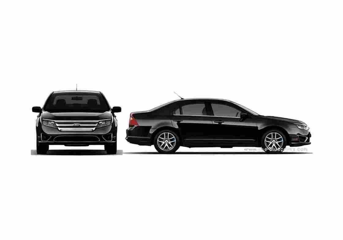 Blueprint Ford Fusion Sedan 2010 A4 Photo Print