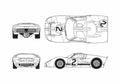 Blueprint Ford GT40 Mk II Le Mans Coupe 1966 A4 Photo Print