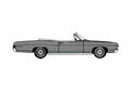 Blueprint Ford Galaxie 500 Convertible Cabriolet 1968 A4 Photo Print