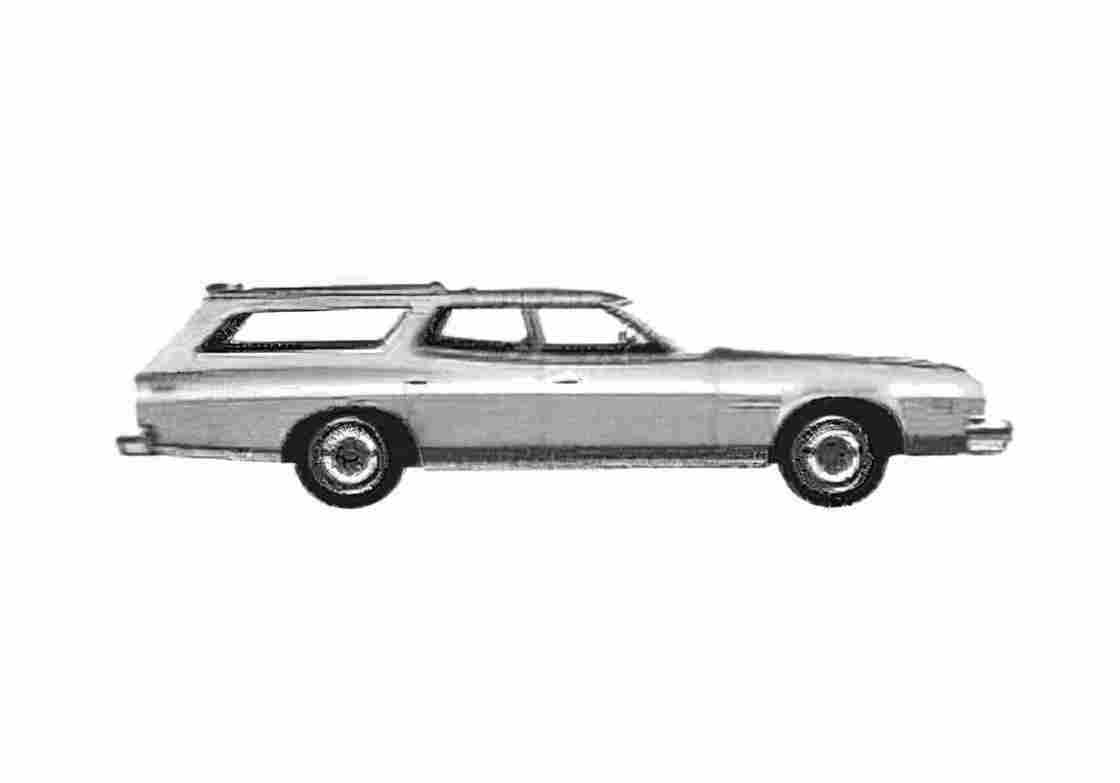 Blueprint Ford Gran Torino Wagon 1975 A4 Photo Print