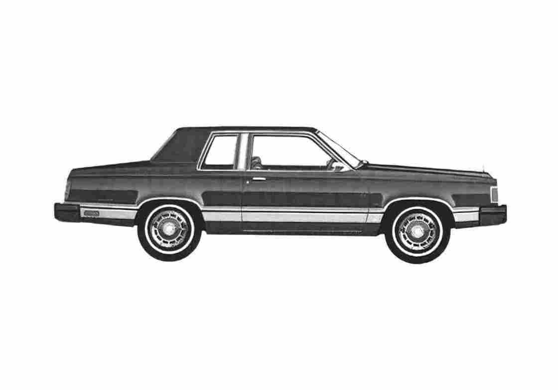 Blueprint Ford Granada 2 door GL Sedan 1981 A4 Photo Print