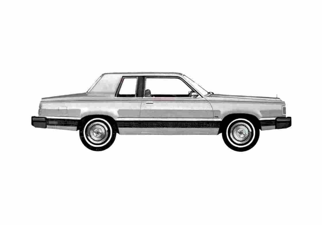 Blueprint Ford Granada 2 door GLX Sedan 1981 A4 Photo Print
