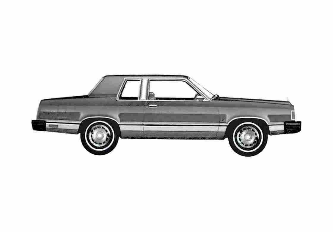 Blueprint Ford Granada 2 door L Sedan 1981 A4 Photo Print