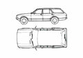 Blueprint Ford Granada Estate Mk II Wagon 1979 A4 Photo Print