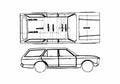 Blueprint Ford Granada Estate Wagon 1972 A4 Photo Print
