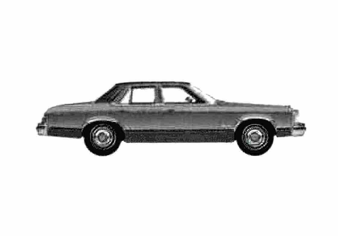 Blueprint Ford Granada Ghia Sedan 1975 A4 Photo Print
