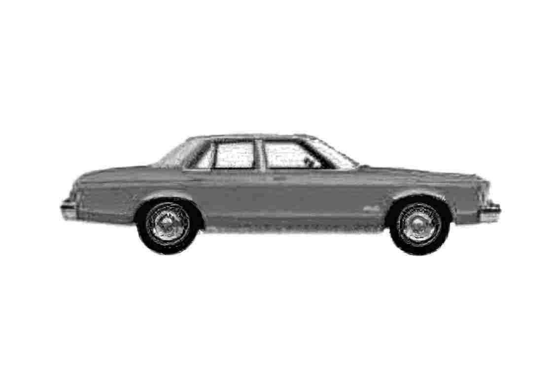 Blueprint Ford Granada Sedan 1975 A4 Photo Print