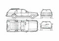 Blueprint Ford Granda Ghia Estate Wagon 1982 A4 Photo Print