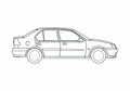 Blueprint Ford Ikon Sedan 2007 A4 Photo Print