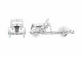Blueprint Ford Junior Chassis Truck 1937 A4 Photo Print