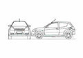 Blueprint Ford Ka Brazil) Hatchback 2011 A4 Photo Print