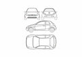 Blueprint Ford Ka Hatchback 1996 A4 Photo Print