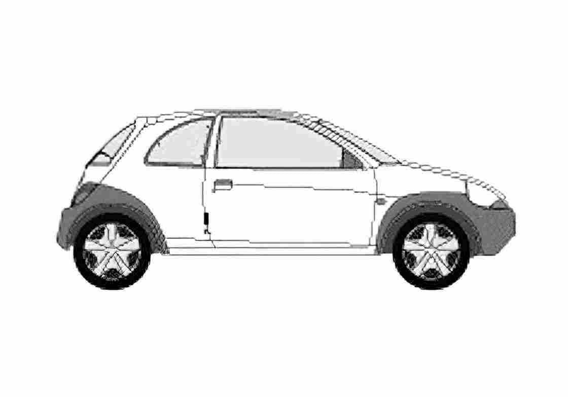 Blueprint Ford Ka Hatchback 2005 A4 Photo Print