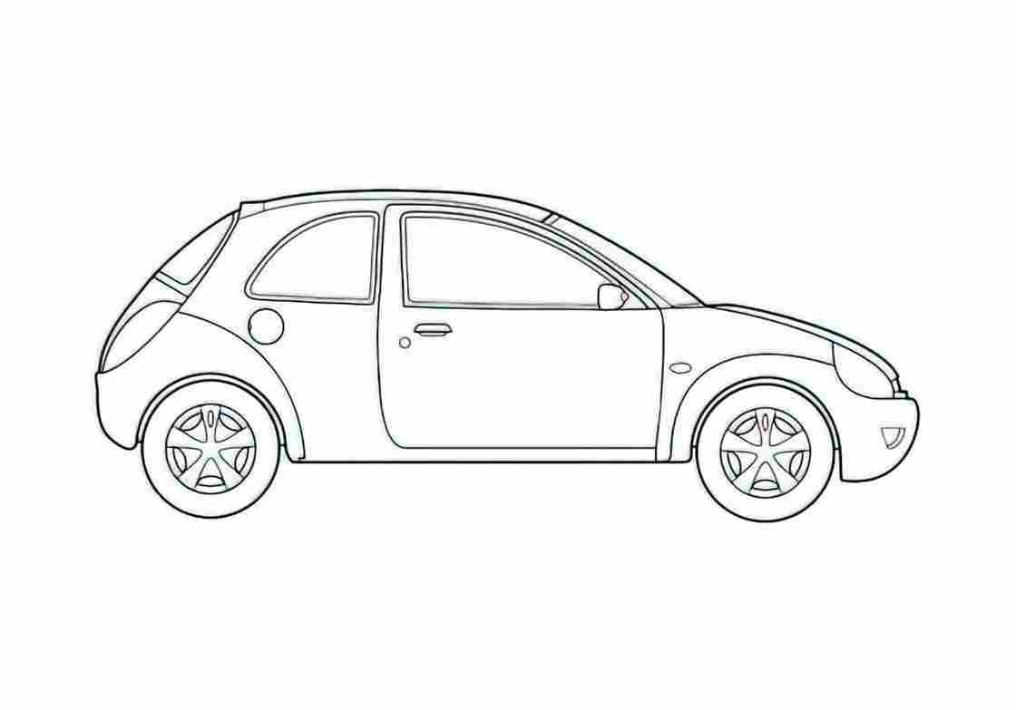 Blueprint Ford Ka Hatchback 2007 A4 Photo Print