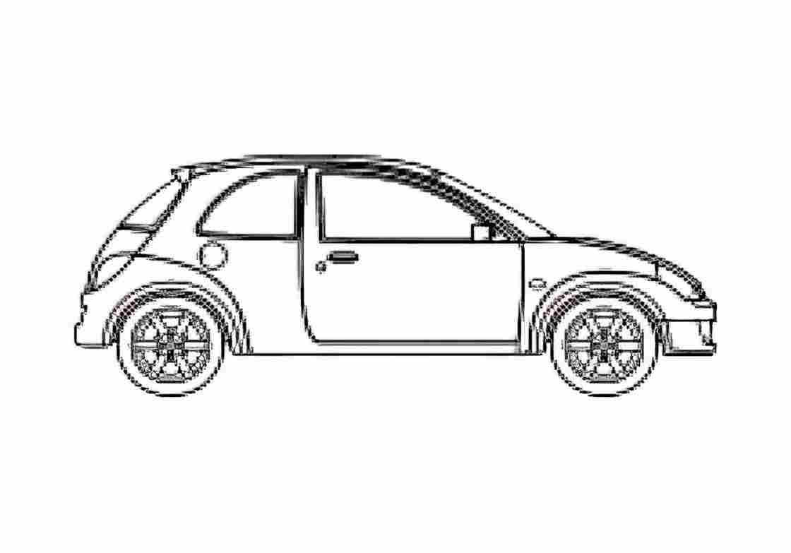 Blueprint Ford Ka Hatchback 2008 A4 Photo Print