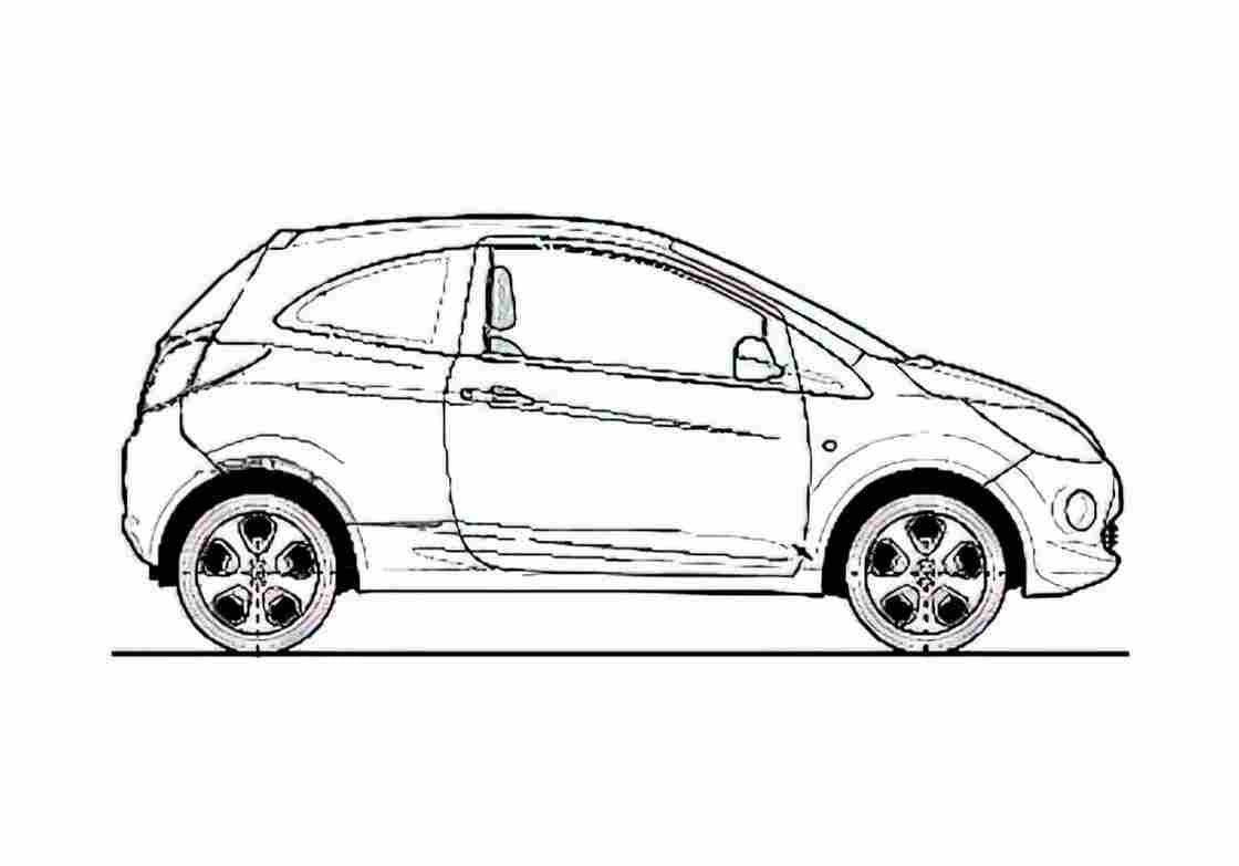 Blueprint Ford Ka Hatchback 2009 A4 Photo Print