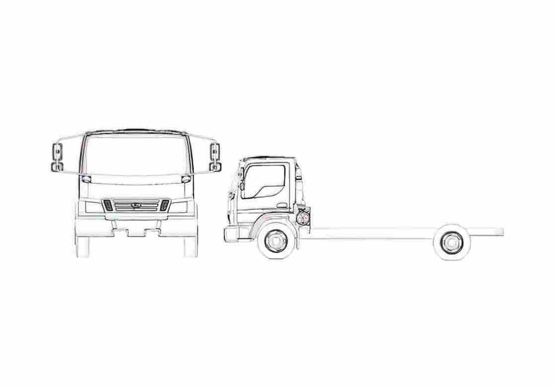 Blueprint Ford LCF Truck 2006 A4 Photo Print