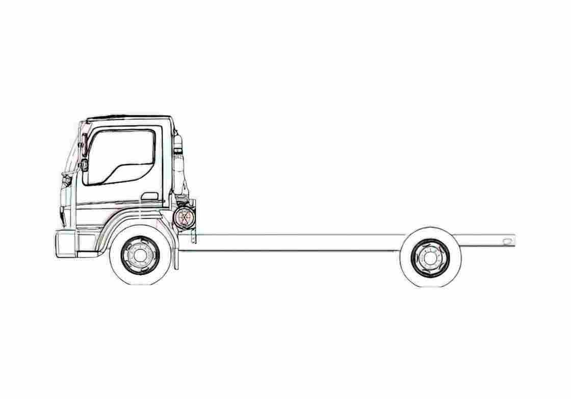 Blueprint Ford LCF Truck 2008 A4 Photo Print