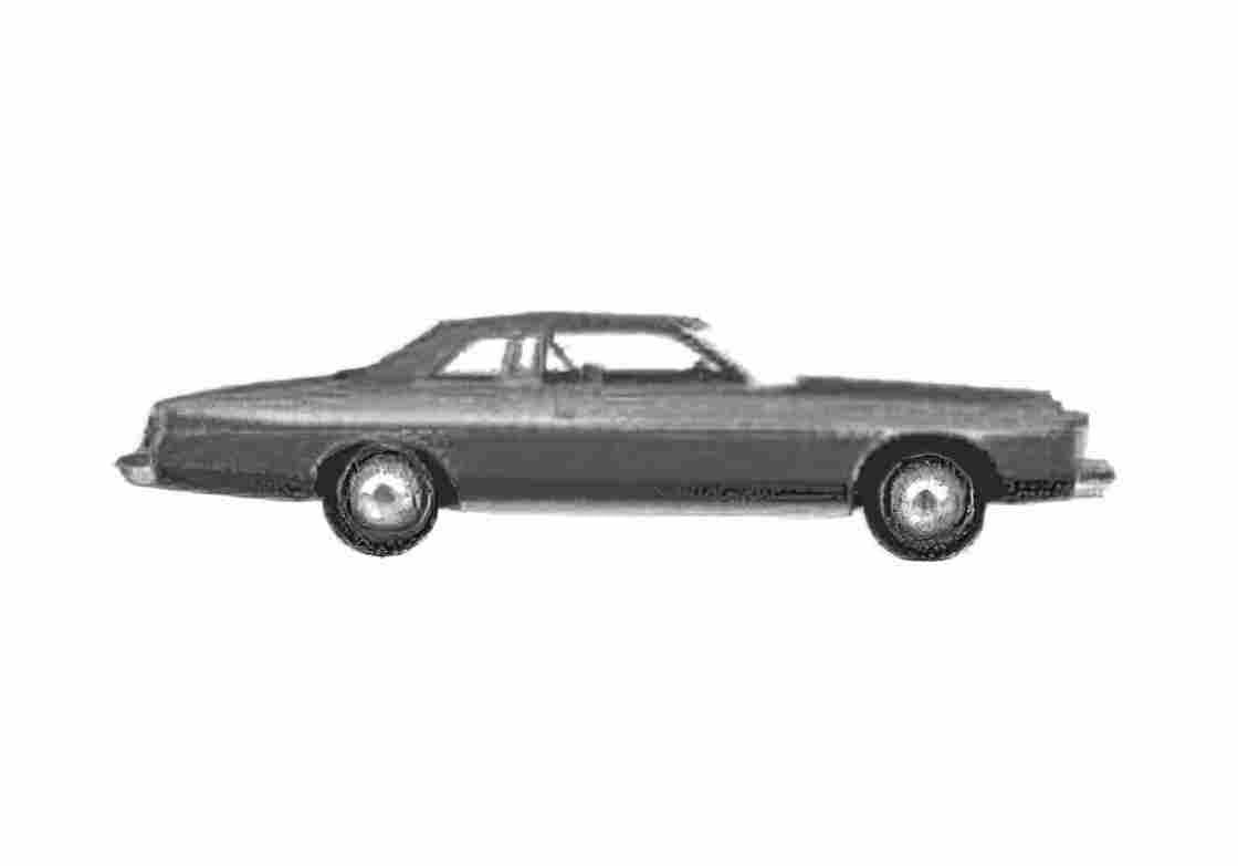 Blueprint Ford LTD 2 door Hardtop Coupe 1975 A4 Photo Print