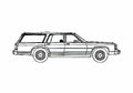 Blueprint Ford LTD Country Squire Wagon 1981 A4 Photo Print