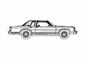 Blueprint Ford LTD Crown Victoria Coupe 1981 A4 Photo Print