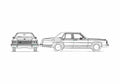 Blueprint Ford LTD Crown Victoria Sedan 1986 A4 Photo Print