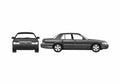 Blueprint Ford LTD Crown Victoria Sedan 2008 A4 Photo Print