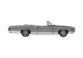 Blueprint Ford LTD LX Convertible Cabriolet 1968 A4 Photo Print