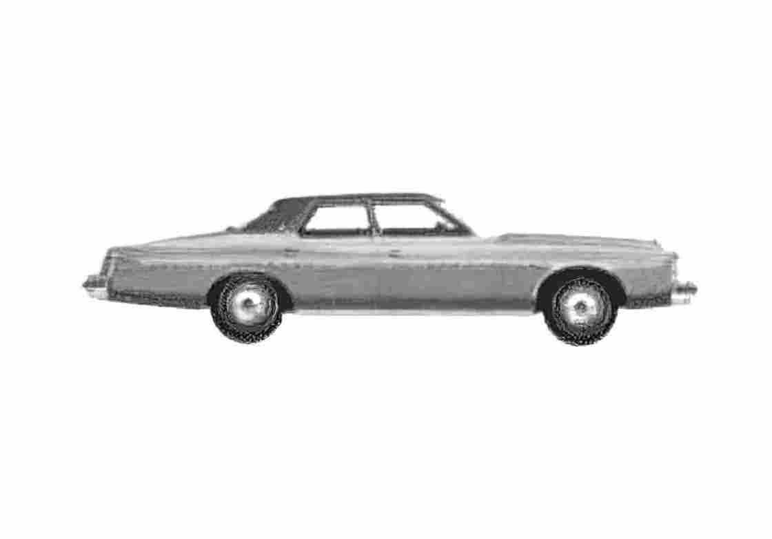 Blueprint Ford LTD Sedan 1975 A4 Photo Print
