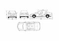 Blueprint Ford Laser Sedan 1999 A4 Photo Print