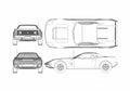 Blueprint Ford Mach 2 Coupe A4 Photo Print