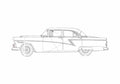 Blueprint Ford Mainline Sedan 1955 A4 Photo Print