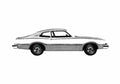 Blueprint Ford Maverick Coupe 1975 A4 Photo Print