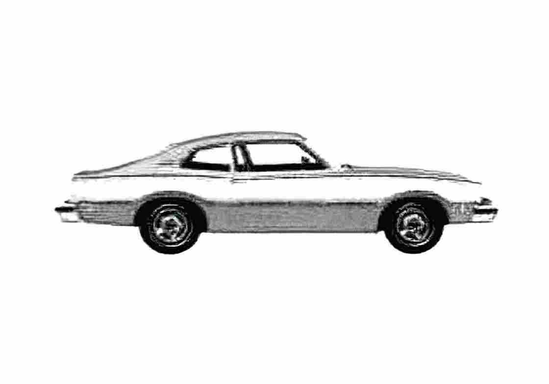 Blueprint Ford Maverick Coupe 1975 A4 Photo Print