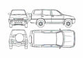 Blueprint Ford Maverick LWB SUV 1995 A4 Photo Print