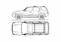 Blueprint Ford Maverick SUV 2006 A4 Photo Print