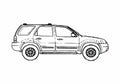 Blueprint Ford Maverick SUV 2008 A4 Photo Print