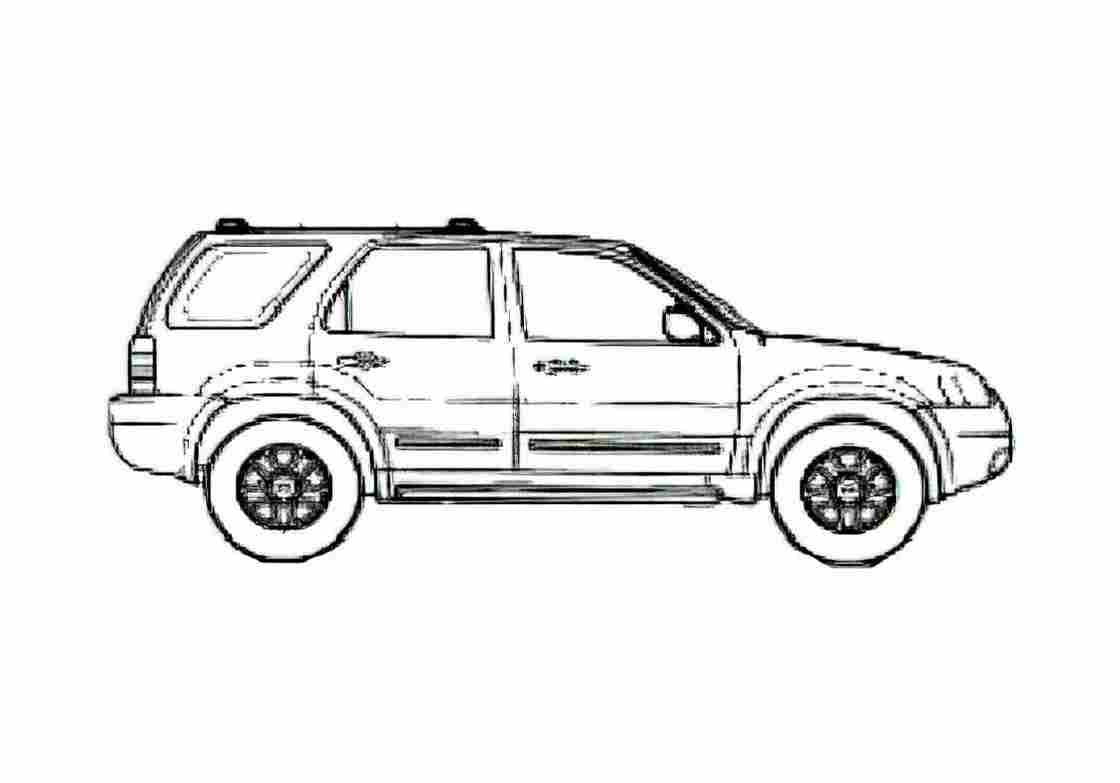 Blueprint Ford Maverick SUV 2008 A4 Photo Print
