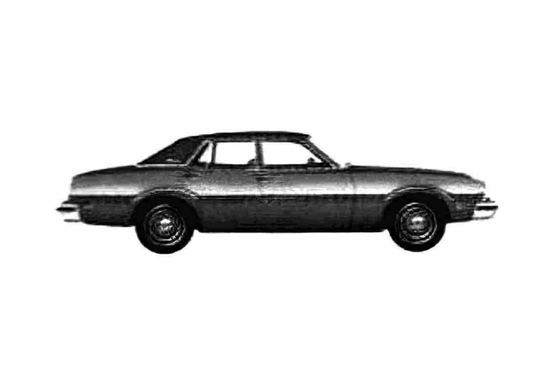 Blueprint Ford Maverick Sedan 1975 A4 Photo Print