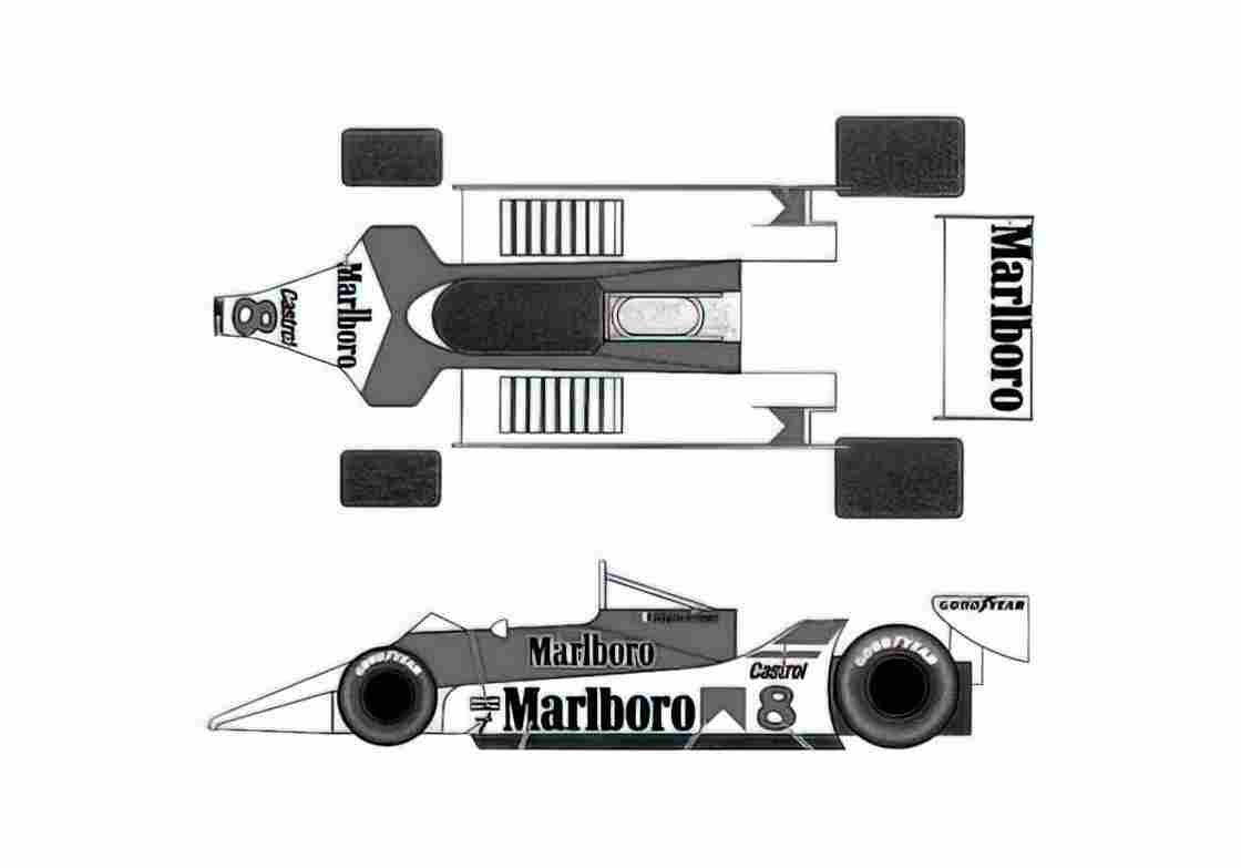 Blueprint Ford McLaren M29C F1 OW 1980 A4 Photo Print