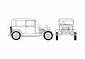 Blueprint Ford Model A Wagon 1928 A4 Photo Print