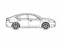 Blueprint Ford Mondeo Mk III 20 TDCi 5 door Hatchback 2007 A4 Photo Print
