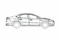 Blueprint Ford Mondeo SIII Sedan 2008 A4 Photo Print