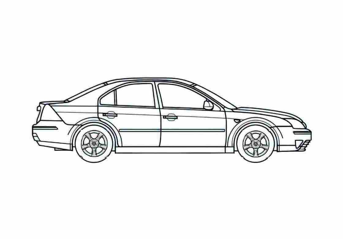 Blueprint Ford Mondeo Sedan 2006 A4 Photo Print