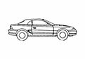 Blueprint Ford Mustang Convertible Cabriolet 1997 A4 Photo Print
