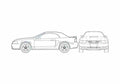 Blueprint Ford Mustang Convertible Cabriolet 2004 A4 Photo Print
