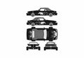 Blueprint Ford Mustang Convertible Lowrider Cabriolet 1994 A4 Photo Print
